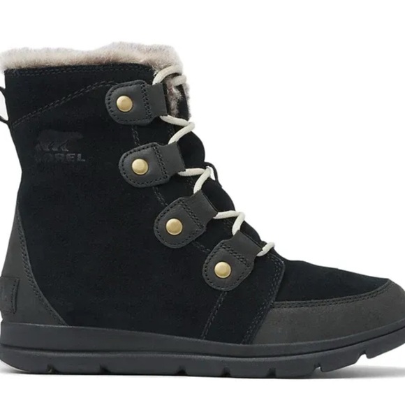 Sorel Women's Explorer Joan in Black - Picture 1 of 8
